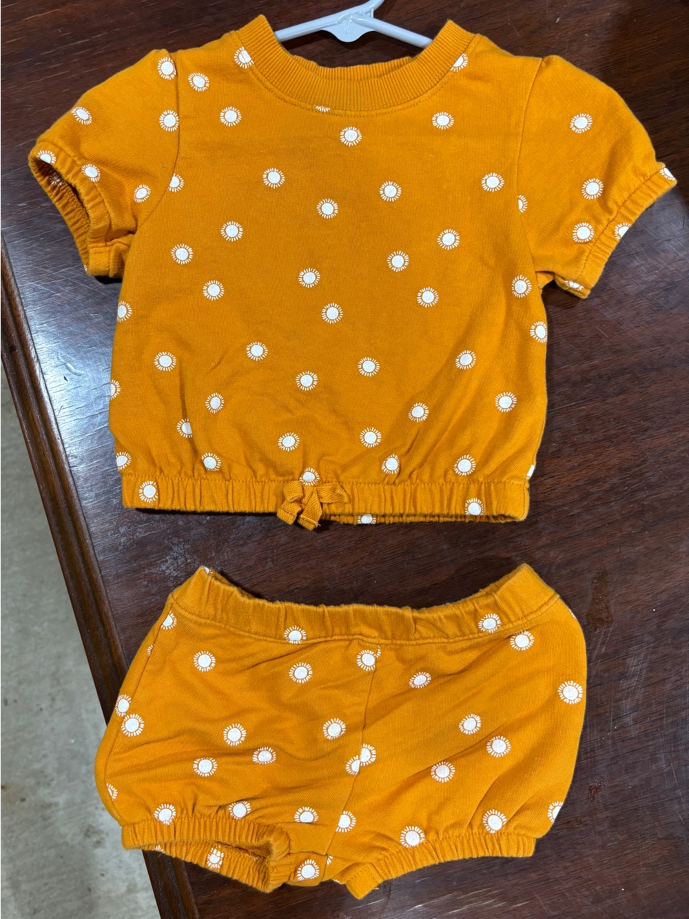 9 Months Carter's Mustard Yellow Sun Graphic Set